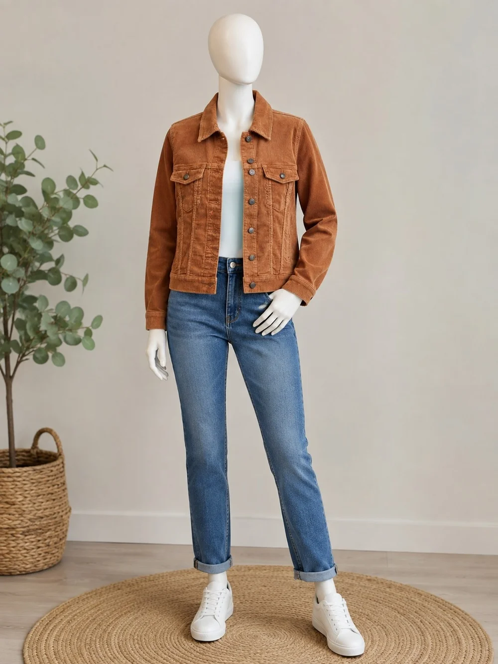 Sonoma Goods For Life Women's Corduroy Jacket - Tan Brown (Small)​